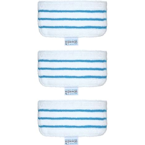Paquet de 3 tampons de vadrouille de remplacement pour Black + Decker Steam FSM1610/ FSM1630, accessoires de tampons de vadrouille lavables (1/5)