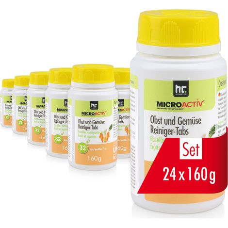 24x 160 g Microactiv® Obst & Gemüse Reiniger Tabs