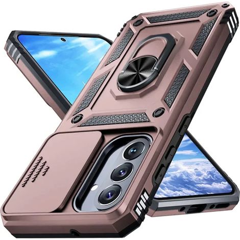(Or rose, Galaxy A35) Étui de téléphone 2-en-1 robuste et durable de qualité militaire, résistant aux chocs, pour Samsung. (1/5)