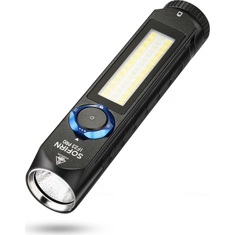 IF23PRO Lampe de poche LED rechargeable USB C 5000 lumens extrêmement lumineuse Lampe Torche EDC super lumineuse avec aimant RVB pour recherche, randonnée, camping (1/5)