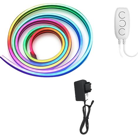 Lumière à bande néon, contrôle de couleur RGBIC, design flexible, RGBIC-5M-12V-BT (1/2)