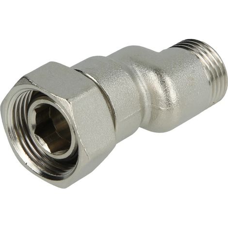 Raccord à visser excentrique en S 1/2’’ x écrou à chapeau 3/4’’ 10 mm