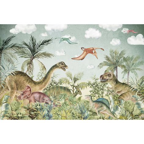 Papier peint panoramique Enfants - Dinosaures - 2646 - 130 cm x 86 cm (1/2)