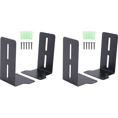 Lot de 4 Sound Bar Supports mur Supports facile pour Install Anti-Drop mur Étagère, universel Soundbar haut-parleur Mounting support (1/5)