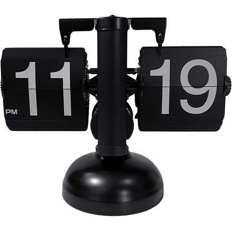Horloge décorative à affichage à bascule pour la maison, avec commande vocale, lumière LED, conception stable et résistante aux chutes, fonctionnement silencieux, mécanisme détachable et facile à util (1/5)