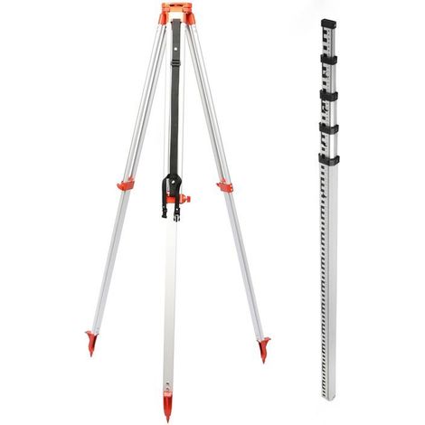 Niveau laser rotatif vert autonivelant - Portée 500 m - Rotation 360° - Trépied télescopique 1,65 m (1/5)