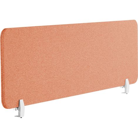 Séparateur de Bureau Orange Synthétique et Polyester 130 x 40 cm Ecran Visuel Wally (1/5)