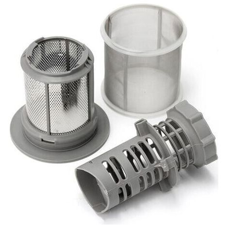 Pièces détachées pour lave-vaisselle-Filtre de lave vaisselle compatible avec Neff lave vaisselle , gris(3-parties) (1/5)