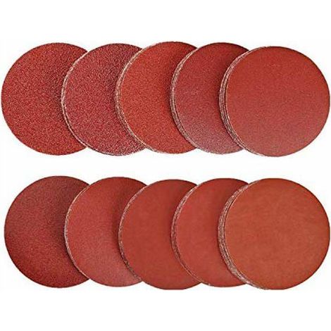 Disques abrasifs 75 mm Papier abrasif rond 80/100/180/240/600/800/1000/1200/2000/3000 (100 pièces) (1/4)