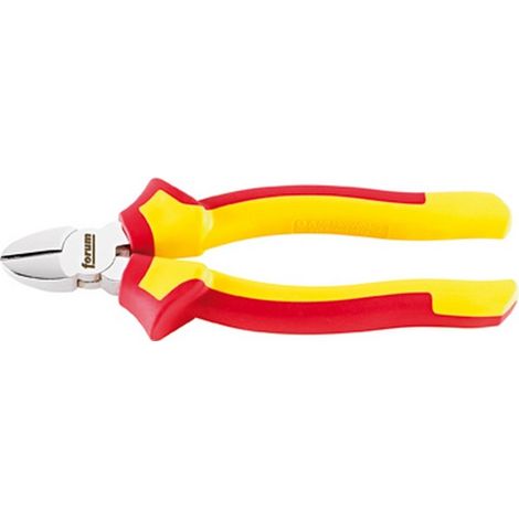 Pinza cortante lateral VDE, Acero Vanadium, cabeza cromado, Asas de tubo de plástico, Largo : 180 mm