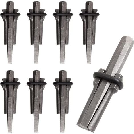 Cales et coins robustes de 18 mm (3/4 po), paquet de 8, outils manuels pour fendeur de pierres et de roches en béton