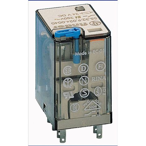Finder  55.32.9.060.0040 Relè ad innesto 60 V/DC 10 A 2 scambi 10 pz. (1/2)