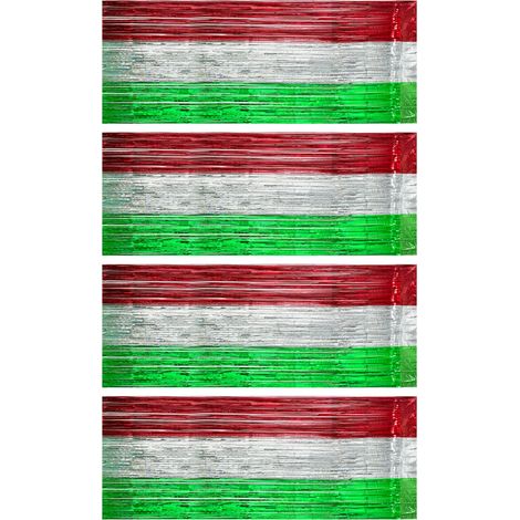 Tenda antipioggia multicolore in PET, 4 pezzi, ghirlanda - 1 m x 3 m