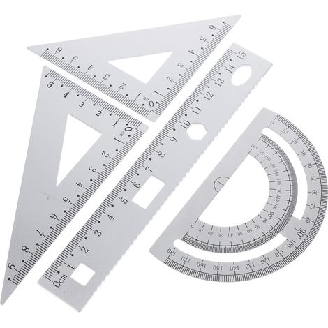 Ensemble de règles métalliques portables et durables SECFOU, 4 (1/5)