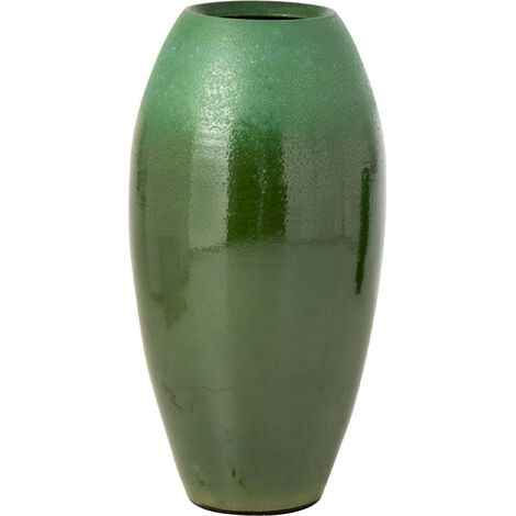 Vase Design en Céramique "Verde" 70cm Vert Foncé (1/4)