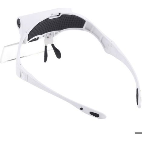 Loupe serre-tête 5 lentilles 1,0X-3,5X, loupe serre-tête avec 2 lumières LED, loupe multifonctionnelle pour lunettes, loupe (1/5)