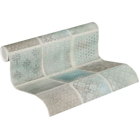 A.S. Creation Neue Bude 2.0 Edition 2 373881 Vliestapete Vintageoptik 0.53 m x 10.05 m Blau (1/5)