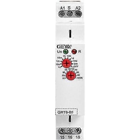 Tempo di ritardo relè per tagliare GEYA GRT8-B1, tipo f, 16 A, 230 V AC (1/5)