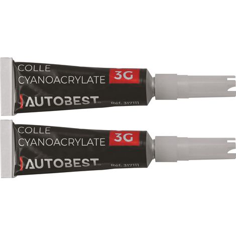 Lot de 2 tubes de colle super forte 3G