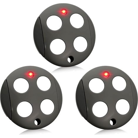 433,92 MHz Telecommande Portail, Lot de 3 Telecommande Bip Porte de Garage Compatible avec Telecommande GTX4, Rolling Code, 4 Canaux (1/5)