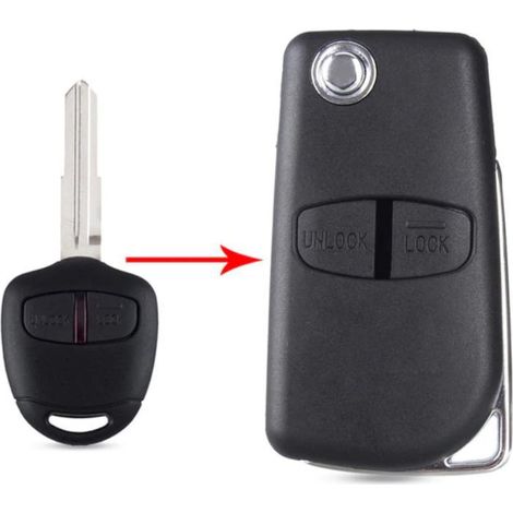 Coque de télécommande 2/3 boutons pour Mitsubishi Noir[NX] (1/5)