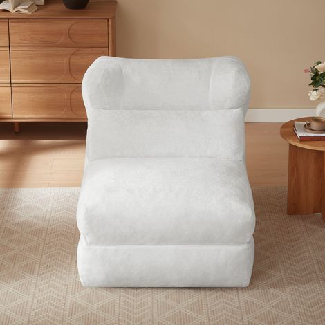 Canapé modulable sans ossature, design moderne, forme unique, convertible de fauteuil en chaise longue, idéal salon et chambre. (1/5)