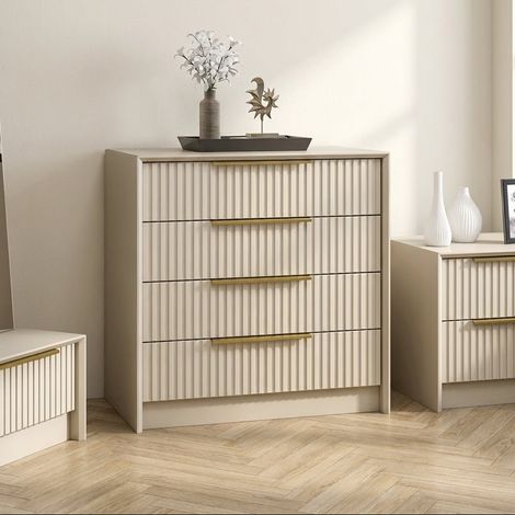 Kommode Kala Luxury Stone Melamin 72x77x45 cm