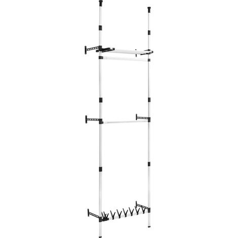 Maison Exclusive - Sistema Telescopico per Guardaroba Aste Mensole in Alluminio