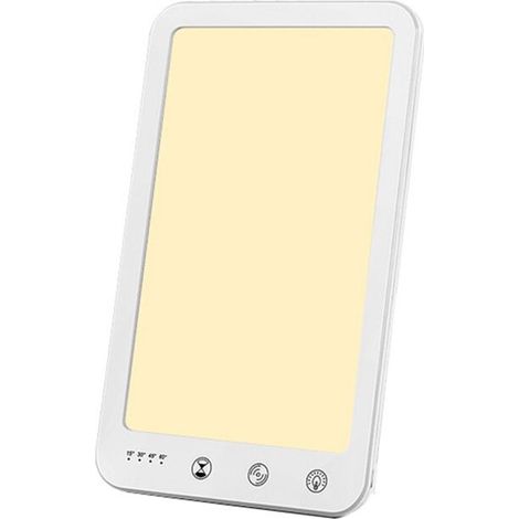 Lámpara de fototerapia de 10000 lux, lámpara solar con 5 niveles de brillo ajustables y control táctil, lámpara de fototerapia para el trastorno afectivo estacional (TAE). (1/4)
