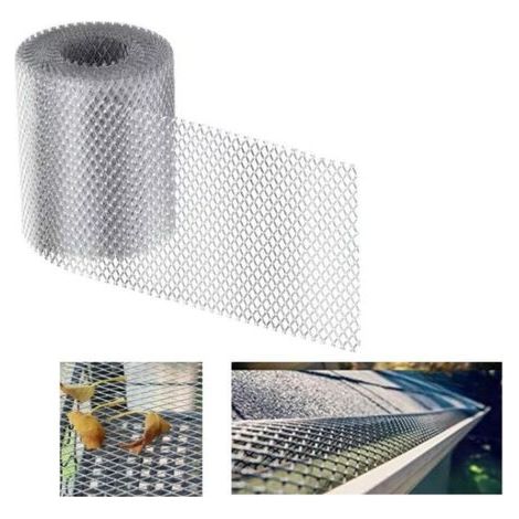 15CMX600CM Protection de gouttière en maille d'aluminium robuste pour gouttières Pour découpe de feuilles 15 x 600 cm (1/5)