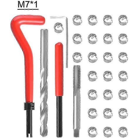 Kit de réparation de filetage métrique 30 pièces M3 M4 M7 M9 M11 Helicoil Car Pro Coil Tool M111.5 p2024112612 (1/5)