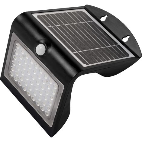 Aplique led solar korpass sensor 4W negro 6400K (1/2)