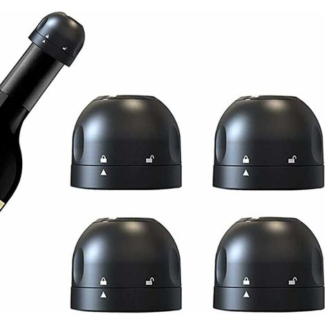 4 pièces de bouchon d'étanchéité de champagne, cadeau compagnon de diffusion en direct, mini bouchon de vin mousseux en silicone, bouchon d'étanchéité