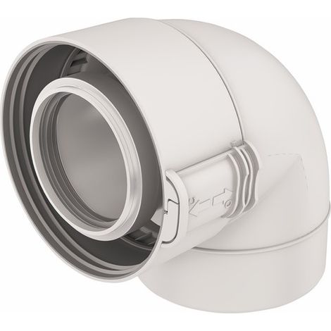 Ellenbogen Rolux Kondensation Ø80/125mm PPtl/PVC 87° Sekurit-System