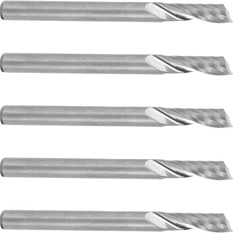 5 fraises à bois en carbure de tungstène pour sculpture et fraisage, queue de 3.175 mm, longueur de coupe 10 mm, lot de 5 pièces (1/5)