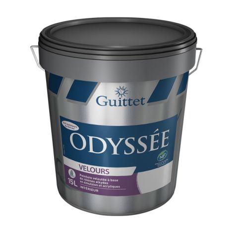 Guittet – Peinture anti humidité velours 15L – Résines alkydes et acryliques – Additif anti moisissures – Pour pièces sèches et humides