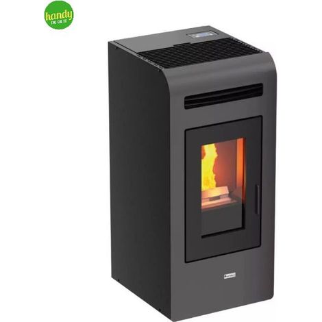 Stufa a pellet ad aria canalizzata doppia modello mayon 16 kw grigio canalizzata - a+ MAGMA