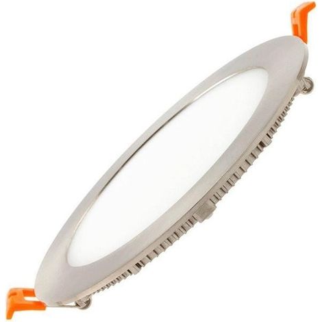 Placa LED 12W Circular SuperSlim Corte Ø 155 mm Silver 6000K Blanco Frío