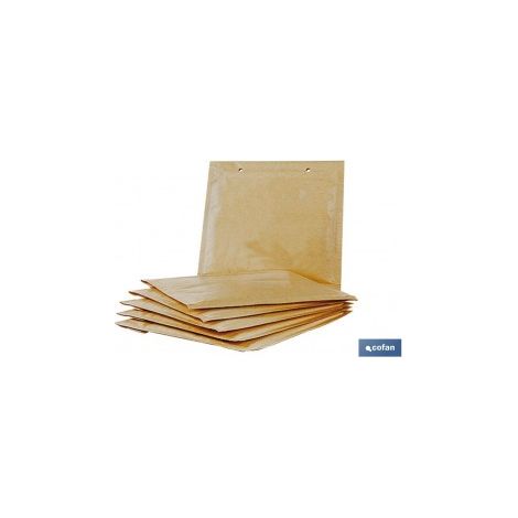 Pacchetto di 5 buste kraft con bolle 200x275 mm