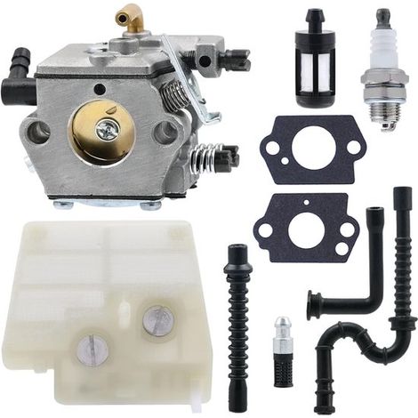 Adecuado para carburador con filtro de aire, bujía, manguera de combustible para motosierra STIHL MS240 MS260 MS 240 260 024 026 Walbro WT194 (1/5)