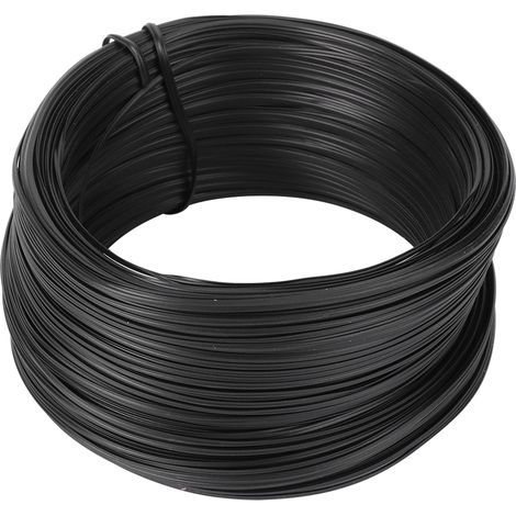Fil de fer galvanisé noir 0,55 mm 100 mètres, liens artisanaux pour branches de vigne, attaches de jardin (1/5)