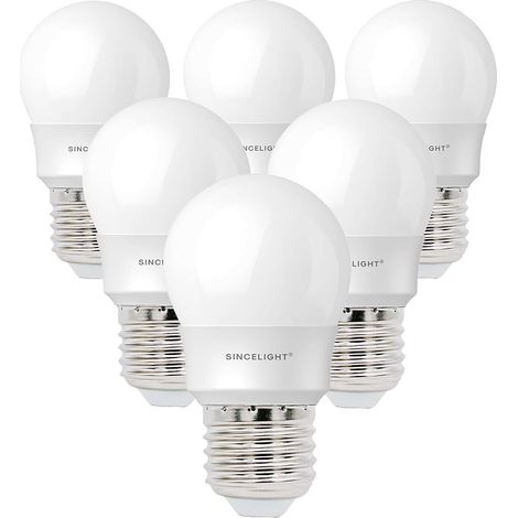- E27 Culot petite ampoule P45 forme, 5W équivalent Ampoule Halogène 50W, Blanc Neutre 4000K, 500lm, IRC(RA≈92), 270 Degrés Angle, Pack de 6 (1/5)