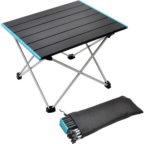 Table Pliante en Alliage Aluminium   Table de Pique Nique avec Sac de Transport, Idéale pour Extérieur et Camping