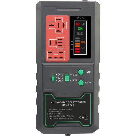 Testeur de relais automobile, prise US 100 V vers 240 V, adaptateur UE 125 V/250 V pour l'entretien des voitures et motos (1/5)