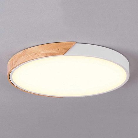 Europe Du Nord Plafonnier LED Plafonnier Encastré Lampe Plate Ronde Minimaliste Moderne Lampes Chambre Coucher Faciles Installer Et À Économie D'énergie Luminaire À LED Pour Plafonnier De Salon ,Blanc