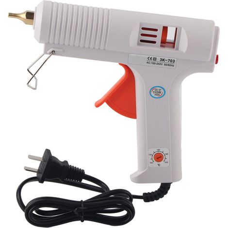 Pistolet à colle thermique professionnel 110W réglable, outil de réparation pour bricolage, prise US 110‑240V