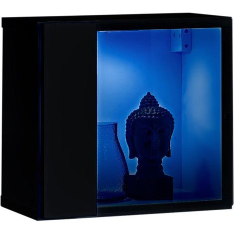Bloc Mural LED Design "Switch V" 30cm Noir (1/4)