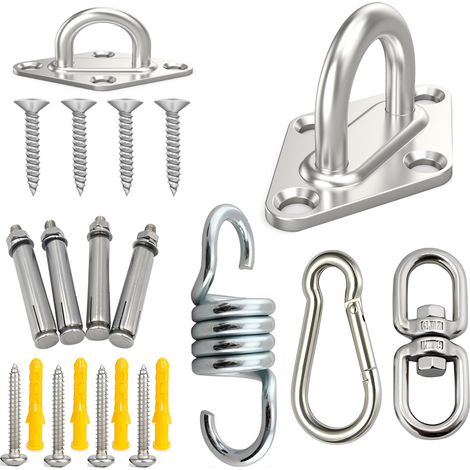 Soporte de techo de acero con gancho para montar cinturones TRX y columpios. (1/5)