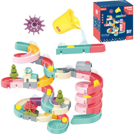 DIY-Badespielzeug – 72-teiliges, vormontiertes Badespielzeug für Kinder, Wasserspielzeug