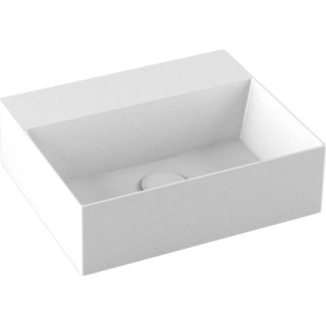 Lavabo Elegance sospeso/appoggio 42x35 senza foro in ceramica